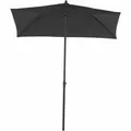 CITY Push Balkonschirm Sonnenschirm 160x100 cm grau Stahl anthrazit Polyester