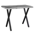 Riess Ambiente Industrial Bartisch WILD - 120cm - grau schwarz - Wildeichen-Design Metall X-Gestell