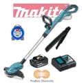 MAKITA DUR181Z 18V Akku Rasentrimmer + Akku BL1830B + DC18RC + 30m Ersatzfaden