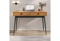 IDIMEX Schreibtisch WANDA, Bürotisch mit Schubladen Homeoffice Tisch Massivholz Eiche / schwarz