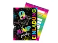 Limonia 12 Einladungskarten zum 9. Geburtstag Motto Jump-Party Trampolin neon Feier Fest Einladung Set Geburtstag Mädchen Kinder Jungs Jungen Boys Teenies
