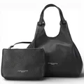 Mode GIANNI CHIARINI Tasche Dua Frau Schwarz aus Leder