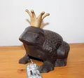 Frosch - Dekofigur -Türstopper schwer  Froschkönig  - Gusseisen - 20 x 19 cm