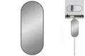 Wandspiegel Schwarz 60x25 Cm Oval