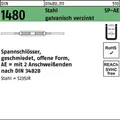 001480001540120000 Spannschloss DIN 1480 offen m.2Anschweißenden SP-AE M 12 Sta