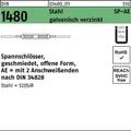 Spannschloss DIN 1480 offen 2Anschweißenden SP-AE M12 Stahl ÜZ galv.verz. 1St.