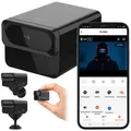 7links 2K-Mini-IP-Kamera mit Dualband-WLAN, Nachtsicht, 4 Std. Akku, App