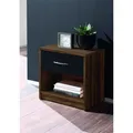 Stella Trading PEPE Nachttisch Columbia Nussbaum Schwarz 39x41x28 cm (B/H/T)
