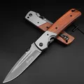 Klappmesser 28cm großes Einhandmesser mit Holzgriff Scharfes Taschenmesser m...