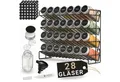 LINFELDT Gewürzregal Gewürzregal 28 Gläser + 108x Sticker, Stift, Schrauben zum Aufhängen