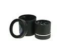 Viana Packpapier Runde Blumenbox Geschenkverpackung Schwarz Silber Ø10/12cm 2er