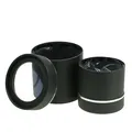 Runde Blumenbox Geschenkverpackung Schwarz Silber Ø10/12cm 2er Set