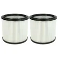vhbw 2x Faltenfilter kompatibel mit Parkside PNTS 30/8 E Staubsauger - Patronenfilter, Weiß