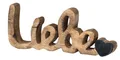 Levandeo® Dekoobjekt, Schriftzug Liebe L26cm Mango Natur Schwarz Holz Buchstaben Tischdeko