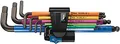 Wera 05022210001 950/9 Hex-Plus Multicolour HF 1 Multicolour Winkelschlüsselsatz, metrisch, BlackLaser, mit Haltefunktion, 9-teilig