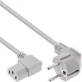 InLine Netzkabel - Schutzkontakt gew. auf Kaltgerätest. C13 rechts gew. gr. 1m