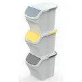 Gardissimo SORT 3er-Set Abfalleimer 25 Liter Mülleimer Mülltrenner Sortierer