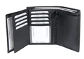 Frentree® Leder Geldbörse mit RFID Schutz, 11 Kartenfächer, Hochformat, Schwarz
