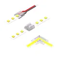 kalb | LED Verbinder Set, 8mm COB und SMD LED Streifen, 9-teilig, Anschlusskabel, Eckverbinder, Klemmverbindung ohne Löten, Transparent, Einfache Montage, ideal für DIY LED Projekte