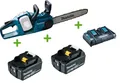 Makita DUC353Z 2x18V Akku-Kettensäge 35cm + 2 Akkus 5Ah + Doppel-Lader DC18RD