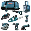 MAKITA LXT 18V 12tlg. Akku Werkzeug Set + DUC 355 Z Akku-Kettensäge RFE RMJ