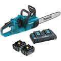 Makita DUC 353 PT2 + 2 x  5Ah Akku, Doppellader Kettensäge Akku-Säge Fachhändler