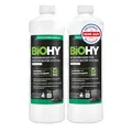 BiOHY Bodenreiniger für Wischroboter Station mit Orangenduft (2 x 1 liter) | Reinigungsmittel Konzentrat für alle Wisch & Saugroboter mit Nass-Funktion | Schaumarm & Streifenfrei | Für alle Böden