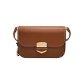 Fossil Damentasche Lennox, glattes Rindsleder Leder Small Flap Crossbody, braun, L: 17,8 cm, B: 4,4 cm, H: 12,7 cm, ZB1926200