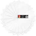 25 x Din A4 Bögen Plotterfolie 621/631 Selbstklebende Folie im Set Vinyl zum Plotten DIY Bastelfolie Sticker Beschriftung Aufkleber 29,7x21cm (Weiß glanz, 25er Set)