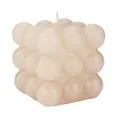 INNA-Glas Bubble Kerze MARAVILLA, creme, 8,5x8,5x8,5cm