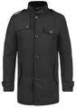 Indicode Brandan Herren Winter Mantel Wollmantel lange Winterjacke mit Stehkragen, Größe:3XL, Farbe:Black (999)