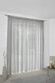 Wirth Vorhang "Sunday" Gr. 1, grau (hellgrau), 145cm, Kräuselband, 141cm