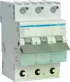 Hager Leitungsschutzschalter MBS316 | 3-polig | 16A | B-Charakteristik | 6kA | Quick Connect | Hutschiene | weiß