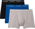 Calvin Klein Herren 3er Pack Boxershorts Trunks Unterwäsche, Mehrfarbig (Classic Blue/Porpoise/Black), S