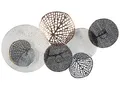 Elegante Wanddekoration schwarz/weiß/Kupfer Rhodium