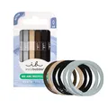 invisibobble Hair TIE THIN Delicate Sustain (6 Stück) – Nahtlose Haargummis für Damen & Mädchen – Fester Halt bei Sport & Freizeit – Recycled & haarschonend – Für dickes & dünnes Haar geeignet