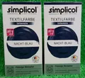 2x Simplicol TEXTILFARBE intensiv NACHT -BLAU flüssige Rezeptur All in1