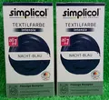 2x Simplicol TEXTILFARBE intensiv NACHT -BLAU färbt gleichmäßig All in1