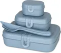 KOZIOL Lunchbox + Besteck-Set PASCAL READY, Kunststoff, (Set, 4-tlg), Made in Germany.Biozirkulärer Kunststoff