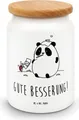 Mr. & Mrs. Panda Vorratsdose Panda Gute Besserung - Weiß - Geschenk, Vorratsbehälter Küche, Leckerlidose, Aufbewahrungsdosen, Schüttdosen, Vorratsdosen, Keksdose