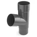 Regenrinne T-Stück Graphit Dachrinne System 90