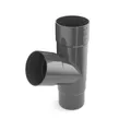Regenrinne T-Stück Graphit System 90 – PVC-Formstück