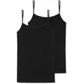 SCHIESSER Damen Spaghettitop, 2er Pack - Single Jersey, Serie 95/5, uni