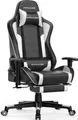 GTPLAYER Gaming Stuhl mit Lautsprecher Bürostuhl Schreibtischstuhl Serie Musik Audio Gamer Stuhl Drehstuhl Ergonomisches PC Stuhl Multi-Funktion weiß