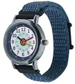 Anio3 Armbanduhr Kinder Lernuhr - Kinderuhr zum Lernen der Uhrzeiten ab 6 Jahre, wasserdicht bis 5 bar, Kinderuhr für Jungen und Mädchen, blau
