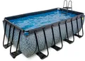EXIT Framepool (Set, 3-tlg), BxLxH: 200x400x122 cm, mit Sandfilteranlage und Leiter