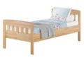 ERST-HOLZ Massivholzbett Seniorenbett Einzelbett Gästebett Buche massiv 100 x 200 cm Zeitlos, Buche farblos lackiert