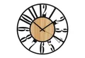 K&L Wall Art Wanduhr industrielle XL Holz-Metall Uhr ohne Tick-Geräusche (leises Quartz Uhrwerk)