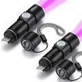 UV 395nm LED Taschenlampe USB Aufladbar Ultraviolett Tragbare Mini Taschenlam...