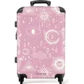 NoBoringSuitcases.com® Großer Koffer - Paars met bohemian patroon - Kombinationsschloss TSA - Hartschalen Trolley 4 Rollen - 72 liter - Reisekoff... - Bunt